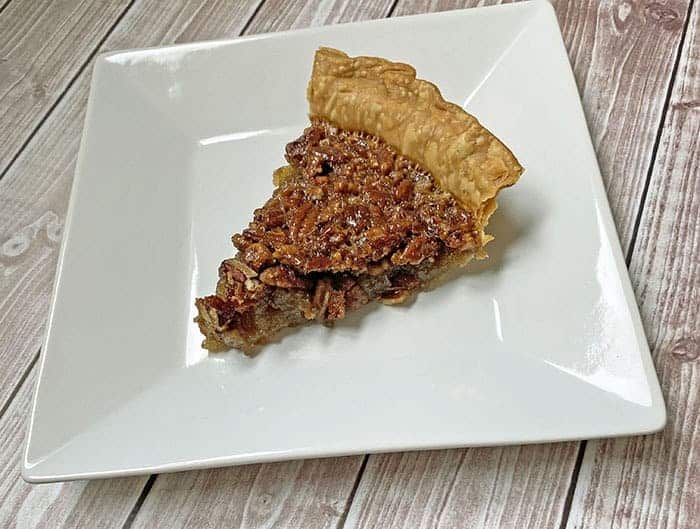 pecan pie on a plate