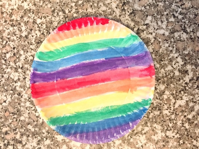 rainbow paper plate St. Patrick's Day Decorations