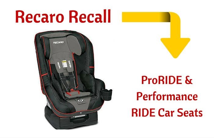 RECALL: Recaro ProRIDE and Performance RIDE Car Seats - September 2015
