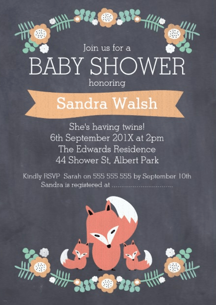 The Best Twins Baby Shower Invites