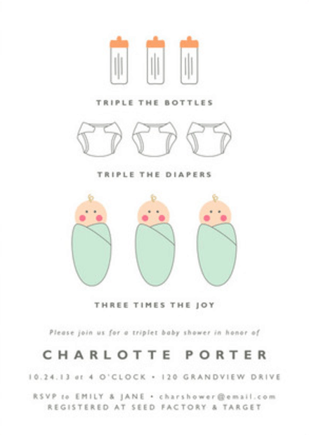 The Best Twins Baby Shower Invites