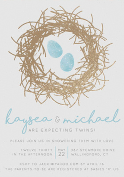 The Best Twins Baby Shower Invites