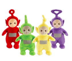 teletubbies plush set