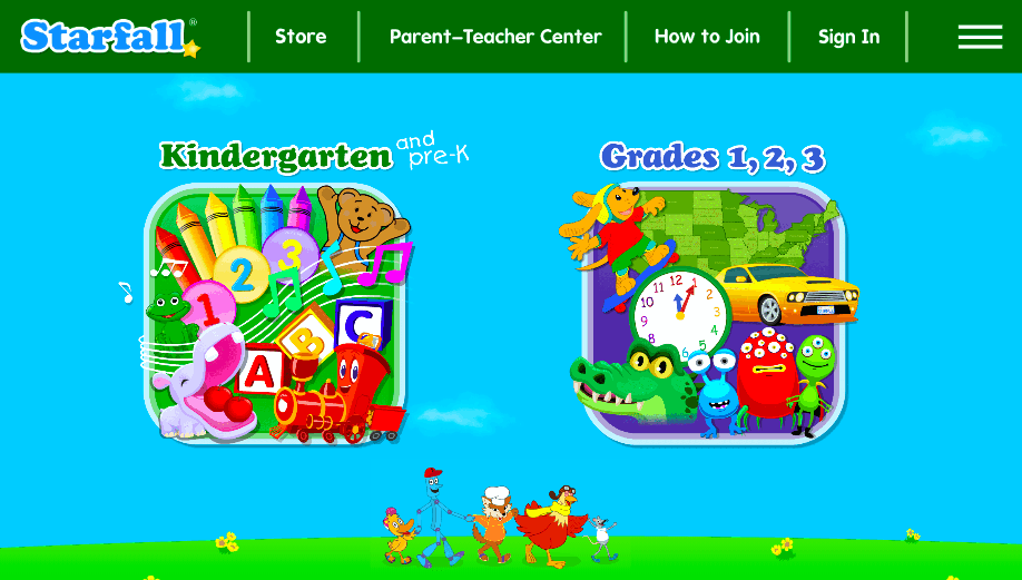 starfall free kids educational sites