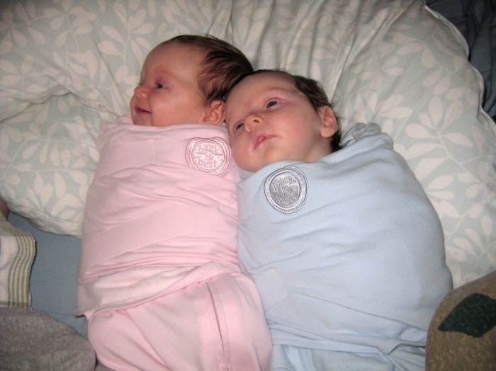 newborn twins exclusively breastfed twins