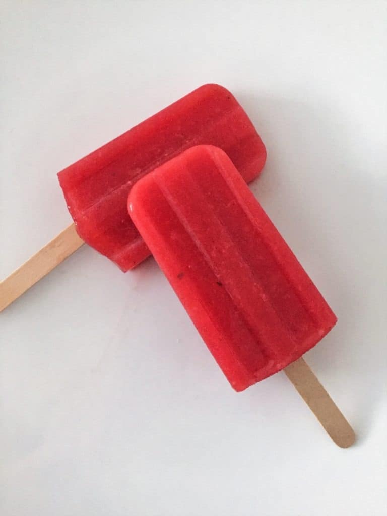 strawberry watermelon homemade popsicles