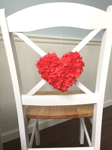 tissue paper heart Valentine's Day Decorations