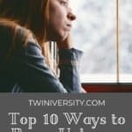 Top 10 Ways to Be an Unhappy Mother of Twins