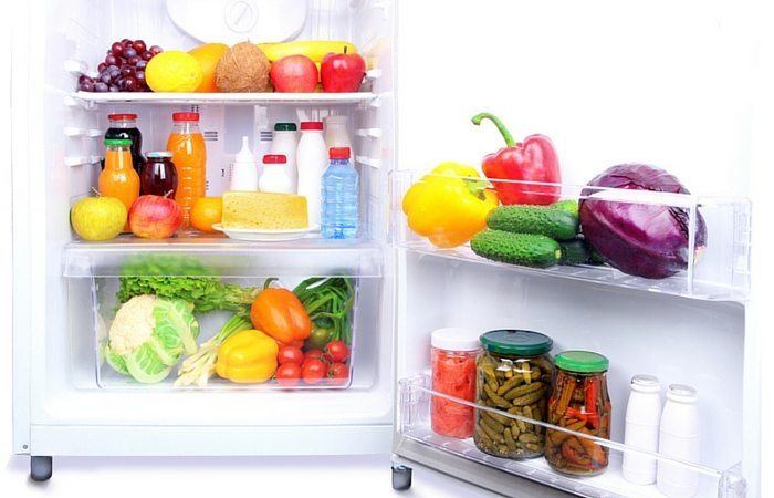 refrigerator with healthy food