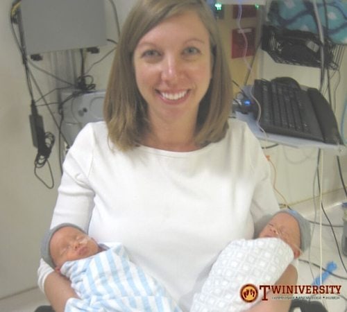 Liza Mead and newborn twins