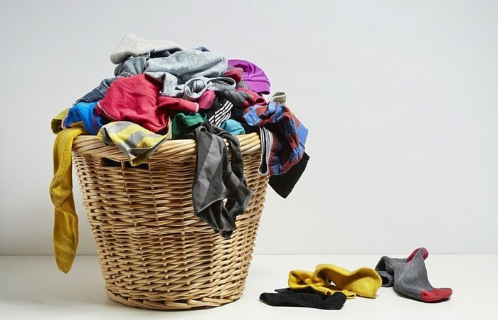 dirty laundry basket