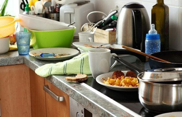 messy kitchen