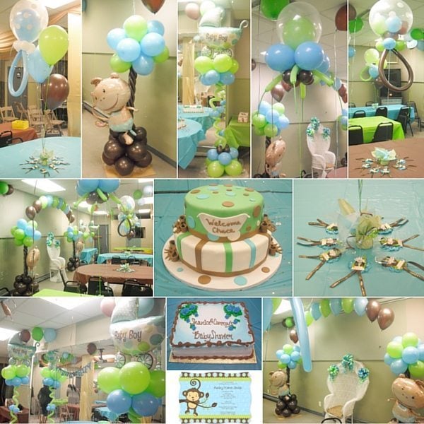 twin girl and boy baby shower themes