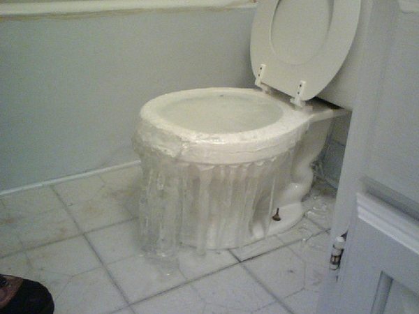 overflowing toilet