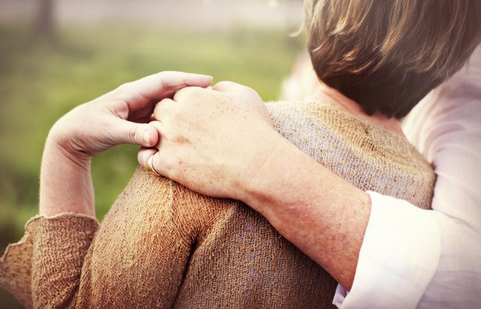 couple embracing