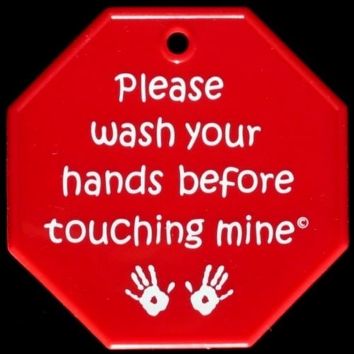 Do not touch sign