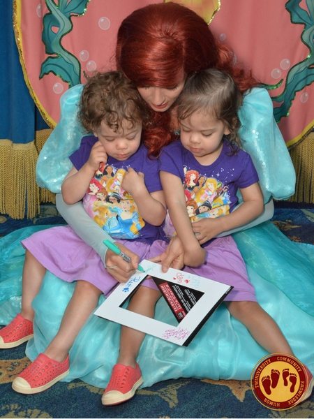 Twins with Ariel at Disneyland