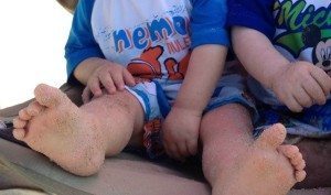 sandy feet beach baby