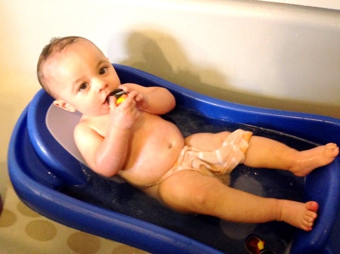 baby in bathtub baby eczema