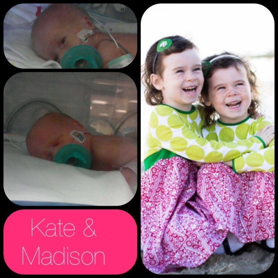 Kate 4.5 oz (stay was one month 4 days....contracted NEC) and Madison 3.1 oz ( stay was 1 month) Now 5 yrs old