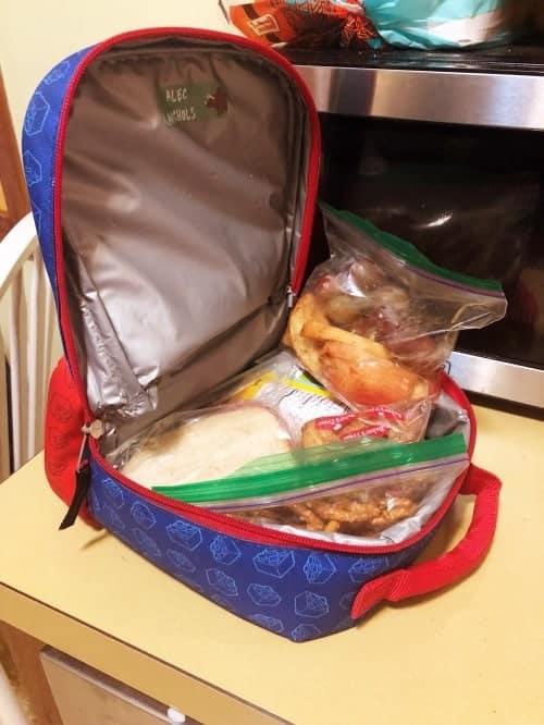 open lunchbox with lunch items inside lunch packing tips