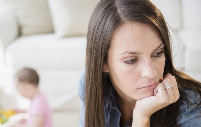 mom feeling sad partner in parenting