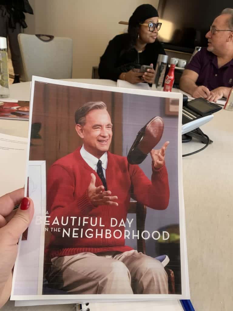 still of Tom Hanks from A BEAUTIFUL DAY IN THE NEIGHBORHOOD