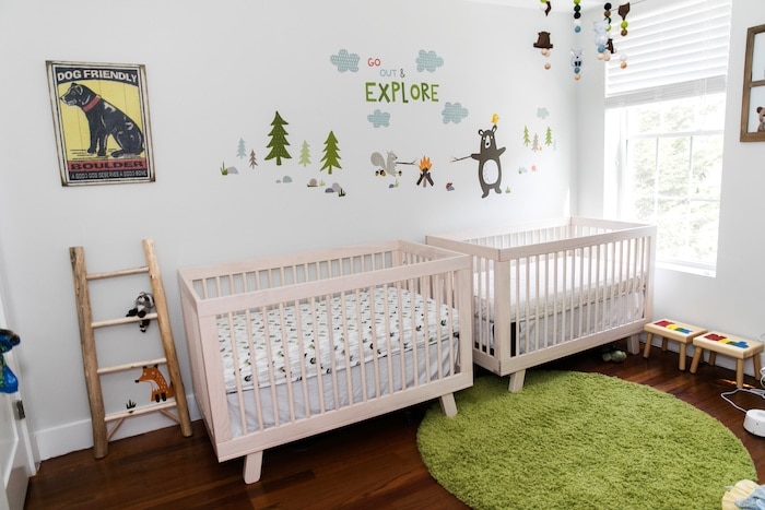 two cribs for twins