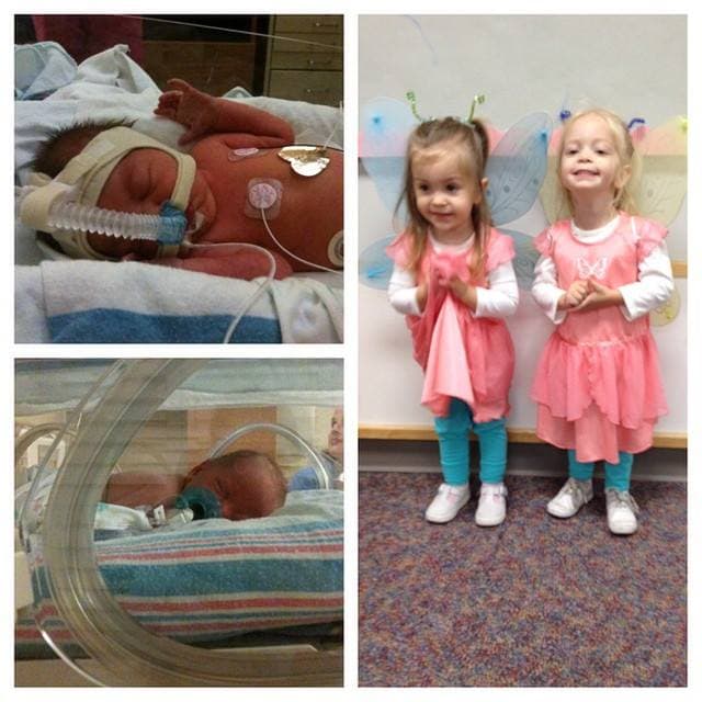 Born at 36 weeks....NICU for 21 days. Then and now!