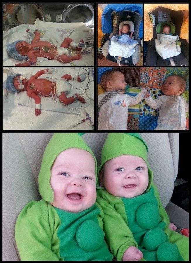 Dallas and Adrian born at 29 +5, spent 7 1/2 weeks in the NICU and are now 6 months and doing great!