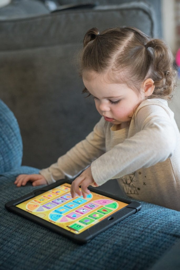 little girl playing video game Apps for Ages 2-6