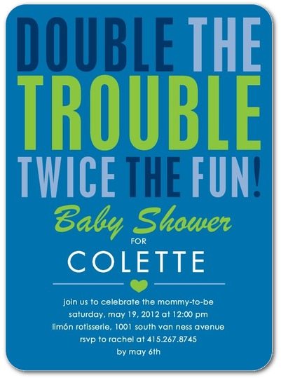 The Best Twins Baby Shower Invites