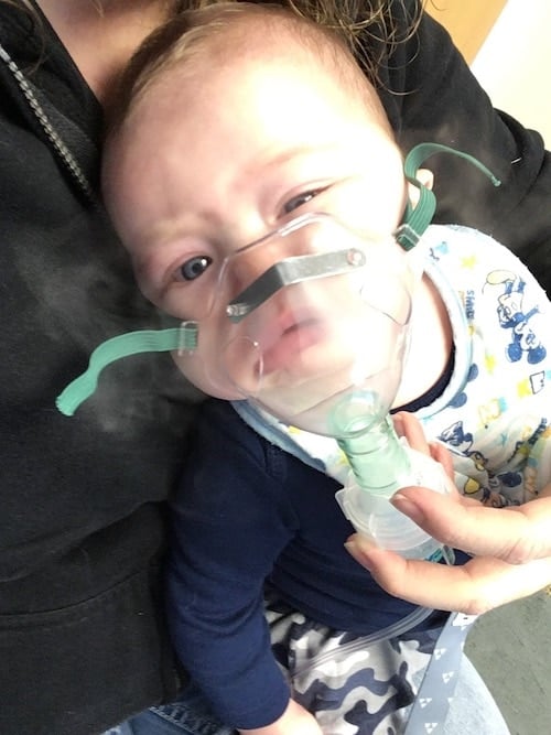 baby using nebulizer cold and flu season