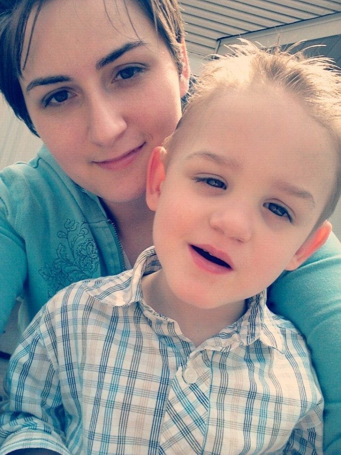 mom and little boy autism