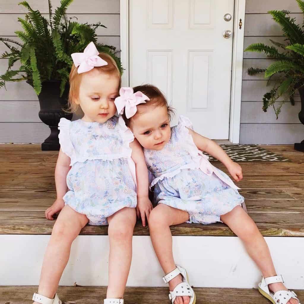 love having twins toddler girls