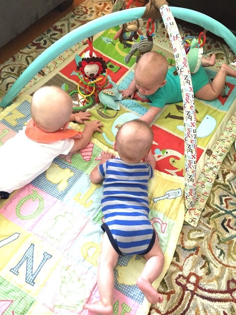 tummy time with twins