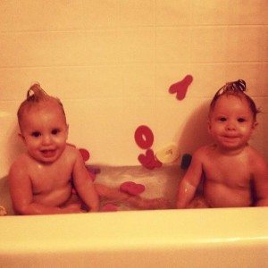 twins9monthsbathtub