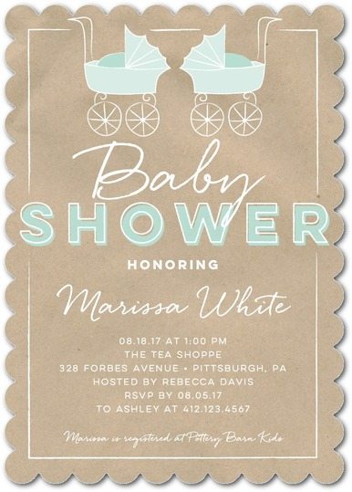 twins baby shower invites