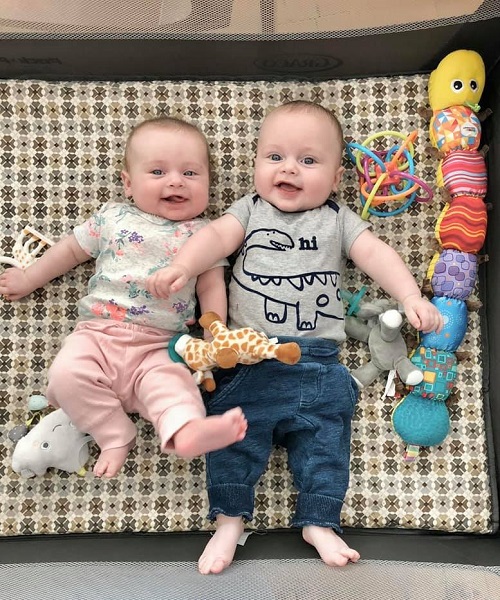 The First Year with Twins 4 Months Old